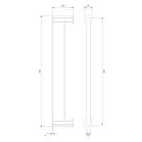 OMNIRES NELSON držák ručníků dvojitý, 62 cm chrom /CR/ NL80226CR