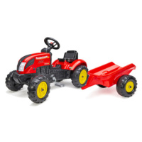 FALK Šlapací traktor 2058L Country Farmer s přívěsem - červený