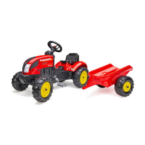 FALK Šlapací traktor 2058L Country Farmer s přívěsem - červený