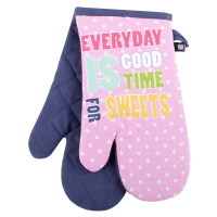 Kuchyňské bavlněné rukavice - chňapky PICNIC, růžová, 100% bavlna 18x30 cm