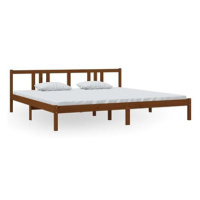 Rám postele medově hnědý masivní dřevo 200 × 200 cm, 814907