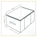 Úložný box-organizér na lůžkoviny a oblečení, světle šedá, 60x45x30 cm Mybesthome