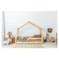 Domečková dětská postel z borovicového dřeva v přírodní barvě 80x160 cm Mila RMW – Adeko