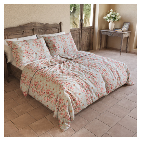 Kvalitex Bavlněné povlečení PROVENCE COLLECTION ROSÁLIE zelená 1x 140/200, 1x 70/90cm