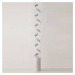 Eco-Light LED stojací lampa Helix, 152 cm, bílá stříbrná