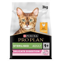 Pro Plan Cat Sterilised Delicate Digestion granule s vysokým obsahem kuřete 3 kg