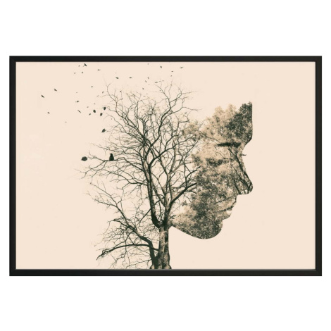 Plakát DecoKing Girl Silhouette Tree, 100 x 70 cm