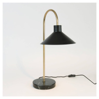 Holländer Stolní lampa Oktavia, černá/zlatá barva, výška 58 cm, mramor