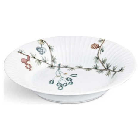 Bílý porcelánový vánoční polévkový talíř Kähler Design Hammershoi, ⌀ 21 cm