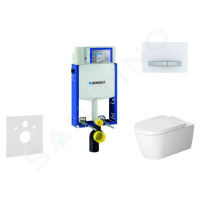 Geberit 110.302.00.5 NM8 - Modul pro závěsné WC s tlačítkem Sigma50, alpská bílá + Duravit ME by