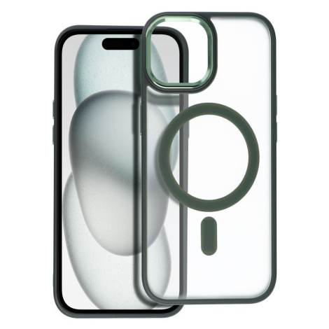 Smarty Matte Mag kryt s MagSafe iPhone 15 zelený