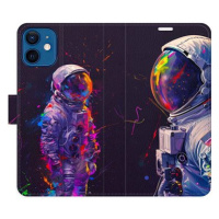 iSaprio Flip pouzdro Neon Astronaut 02 pro iPhone 12 mini