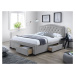 Čalouněná postel ELECTRA 180 x 200 cm šedá