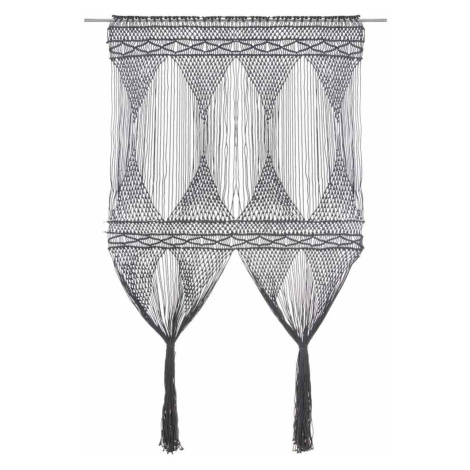 vidaXL Macramé závěs antracitový 140 x 240 cm bavlna