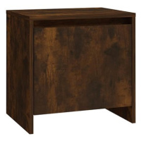 SHUMEE Noční stolek kouřový dub 45 × 34 × 44,5 cm dřevotříska, 813044