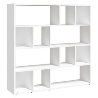SHUMEE knihovna / dělicí stěna, bílá, 105 × 24 × 102 cm