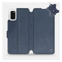 Flip pouzdro na mobil Samsung Galaxy A41 - Modré - kožené - Blue Leather