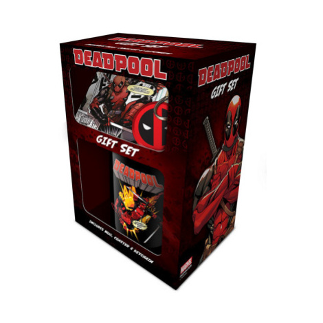 Dárkový set Deadpool, obsahuje hrnek/klíčenku/tácek
