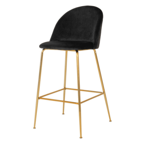 Barová židle LOESONNI černá/zlatá