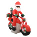 Shumee vánoční nafukovací santa Claus na motorce s LED IP44 160 cm