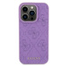 Guess kryt na iPhone 15 PRO MAX 6.7" Purple Leather 4G Stamped