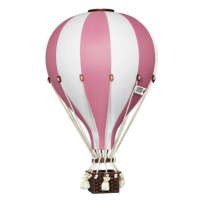 Super balloon Dekorační horkovzdušný balón – růžová/bílá - M-33cm x 20cm