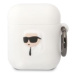 Silikonové pouzdro Karl Lagerfeld 3D Logo NFT Karl pro Airpods 1/2, white