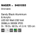 NOVA LUCE závěsné svítidlo NAGER černý hliník a akryl LED 62W 230V 3000K IP20 stmívatelné 948109