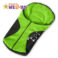 Baby Nellys Fusák nejen do autosedačky Baby Nellys ® POLAR - zelený medvídek