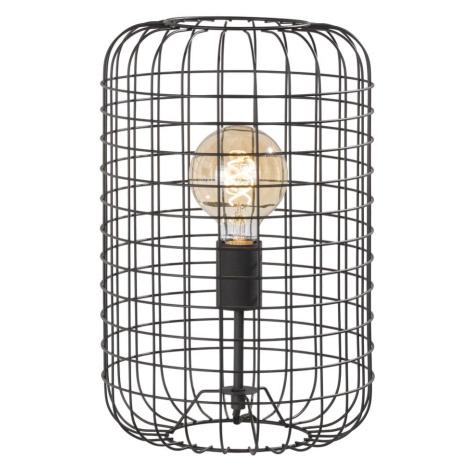 Černá stolní lampa s kovovým stínidlem (výška 40 cm) Justin – Fischer & Honsel