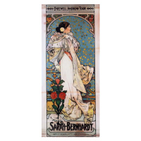 Obrazová reprodukce Sarah Bernhardt's Farewell American Tour, Mucha, Alphonse Marie, 21.8 × 50 c