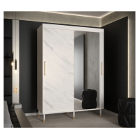 Šatní skříň Abi Calipso Marmur 2 Barva korpusu: Bílá, Rozměry: 150 cm, Dveře: Bílý Marmur + zrca