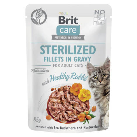 Brit Care Cat Fillets in Gravy with Rabbit Sterilized 12 × 85 g
