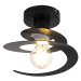 Chytré stropní svítidlo s černým spirálovým stínidlem včetně Wifi A60 - Scroll