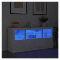 vidaXL Příborník s LED osvětlením bílý 142,5 x 37 x 67 cm