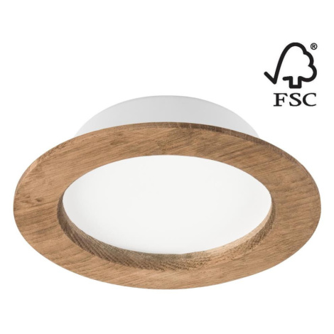 LED Podhledové svítidlo WOODY SPOT LED/12,5W/230V 4000K ořech ø 16 cm Donoci