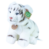 RAPPA Plyšový tygr bílý sedící 25 cm ECO-FRIENDLY