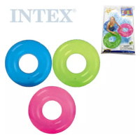 INTEX Kruh plavací 76cm nafukovací kolo transparentní do vody 3 barvy 59260