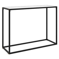 Konzolový stolek bílý 100 × 35 × 75 cm tvrzené sklo