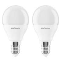 AlzaPower LED 8-55W, E14, P45, 2700K, set 2ks