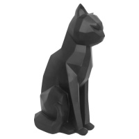 Matně černá soška PT LIVING Origami Cat, výška 29,5 cm