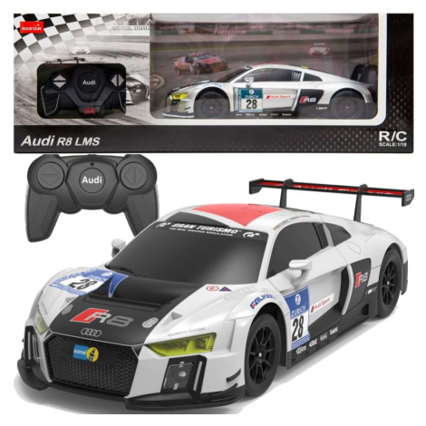 mamido Sportovní auto AUDI R8 LMS na dálkové ovládání RC 1:24 bílé