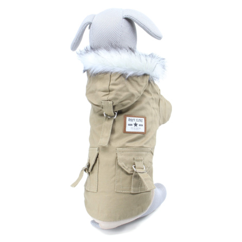 Vsepropejska Fur zimní bunda pro psa s kožíškem Barva: Béžová, Délka zad (cm): 31, Obvod hrudník