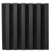 WallART Dekorativní nástěnné lamely s filcem, Černý mat / černý 270x40x0,8 cm - 7 lamel