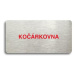 Accept Piktogram "KOČÁRKOVNA" (160 × 80 mm) (stříbrná tabulka - barevný tisk bez rámečku)