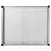 eurokraft pro Informační skříňka, posuvné dveře, 15 (3 x 5) listů DIN A4, kovová zadní stěna