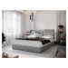 Čalouněná postel GARETTI 140x200 cm, světle šedá