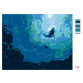 Malování podle čísel - VELRYBA A MODRÝ OCEÁN Rozměr: 40x50 cm, Rámování: vypnuté plátno na rám