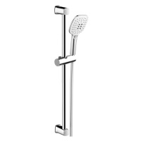 MEREO Sprchová souprava, třípolohová sprcha, posuvný držák, šedostříbrná hadice CB930A