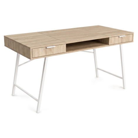 Ak furniture Psací stůl Arden 120 cm bílý/dub Sonoma